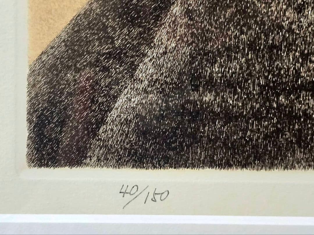 449 真作保証 直筆サイン 田中良平 40/150 銅版画 1984