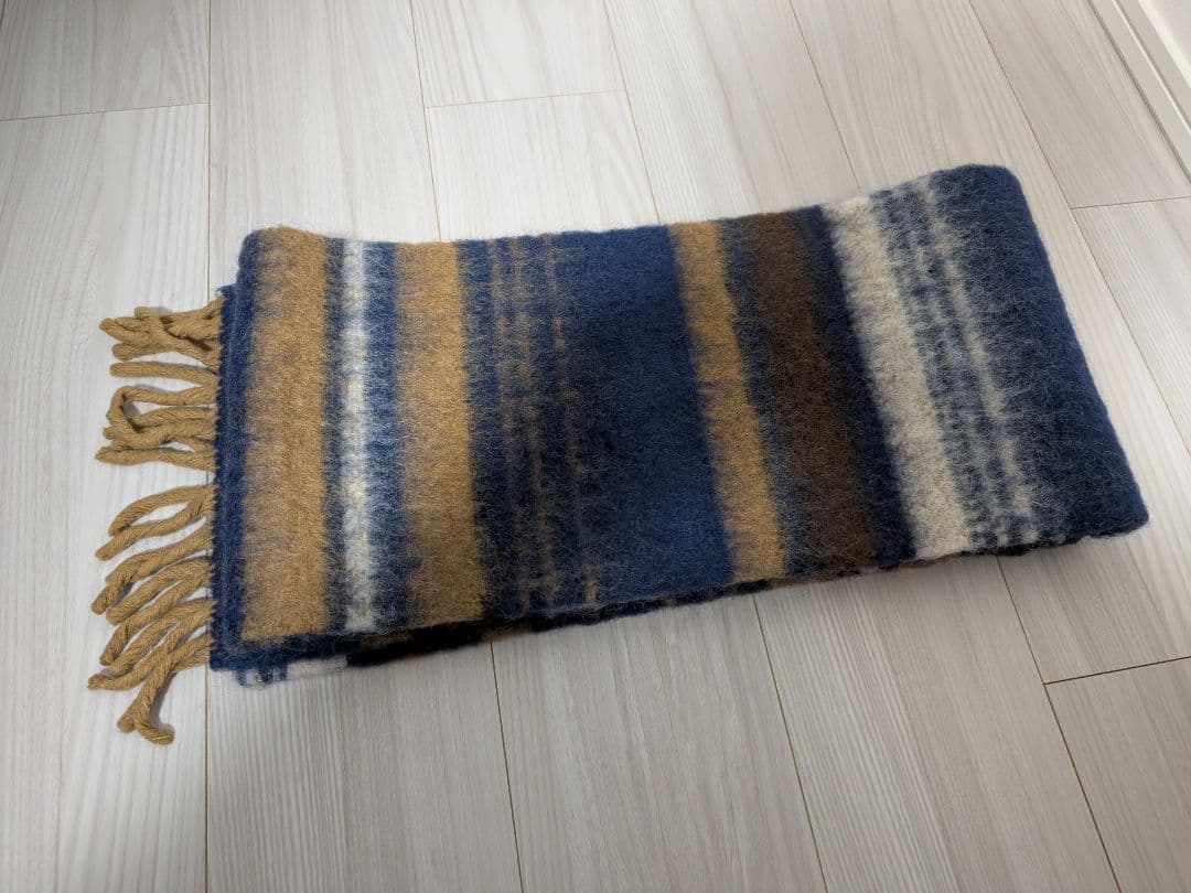 MARNI ウールアルパカ ボーダー マフラー