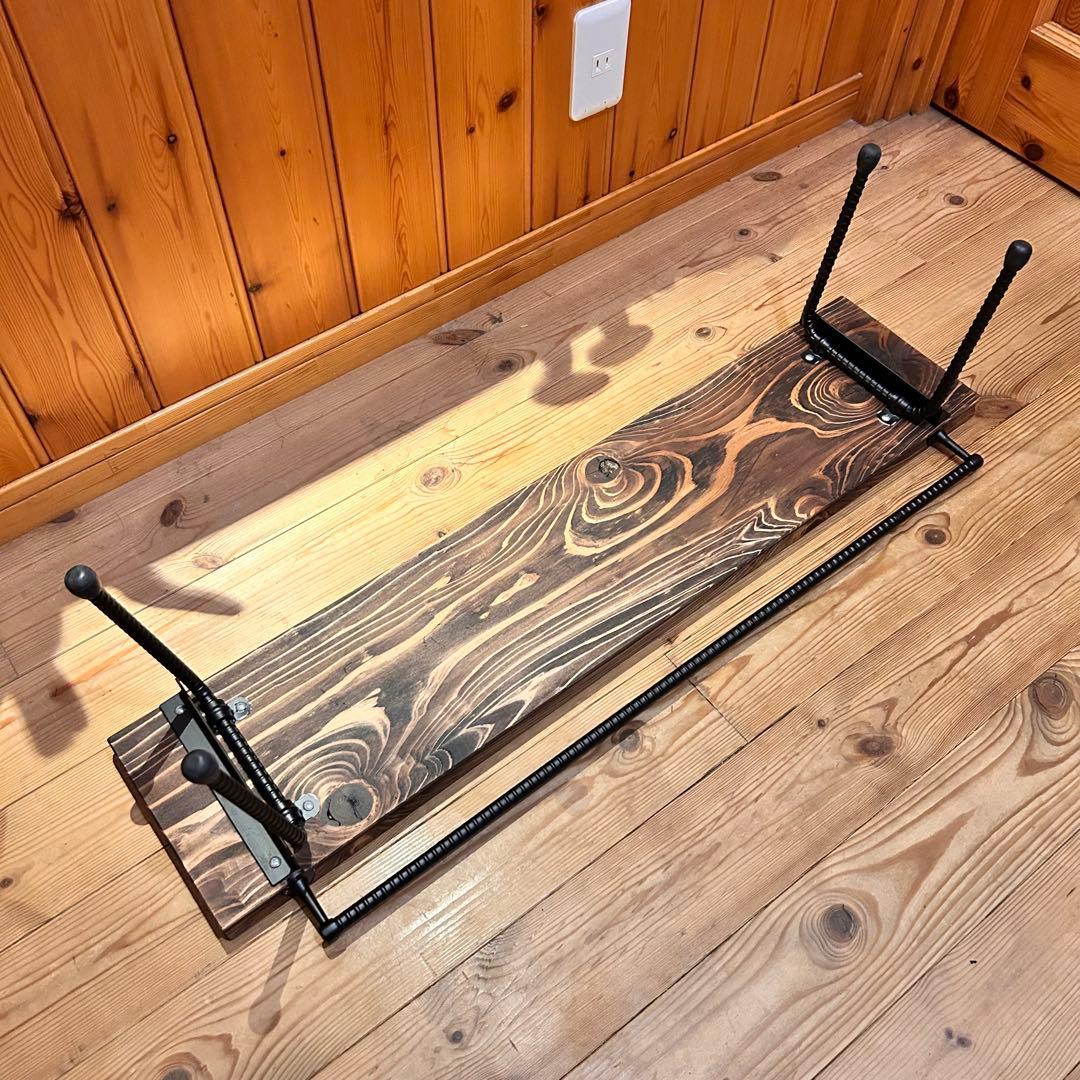 No.9 ソロテーブルロング ハンガー付　ディスプレイ棚