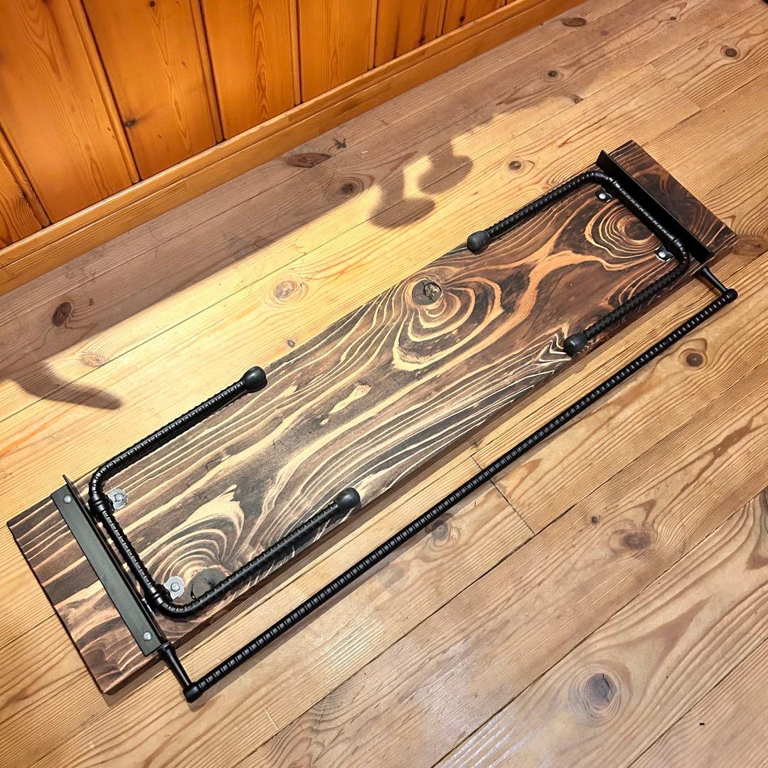 No.9 ソロテーブルロング ハンガー付　ディスプレイ棚