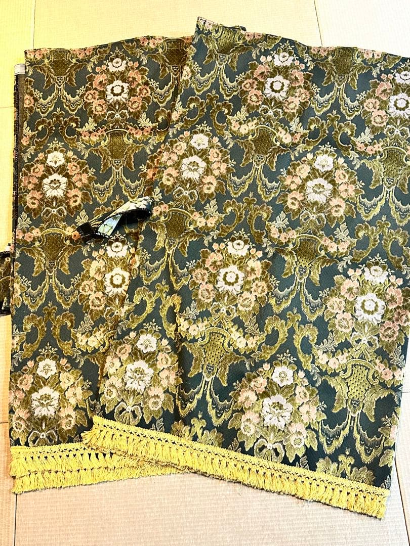 トラック　センターカーテン　花籠　グリーン