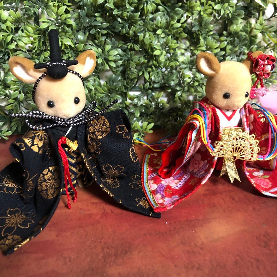 サテツ　ひな祭り着物　シルバニア ハンドメイド