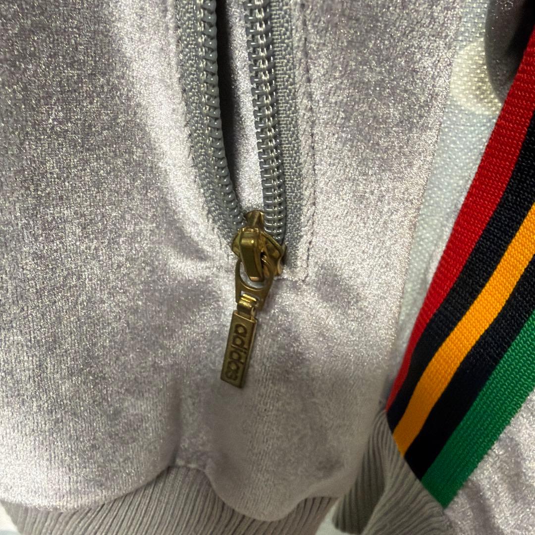 adidas ベロアジャージ 90s ラスタカラー 希少 ビンテージ