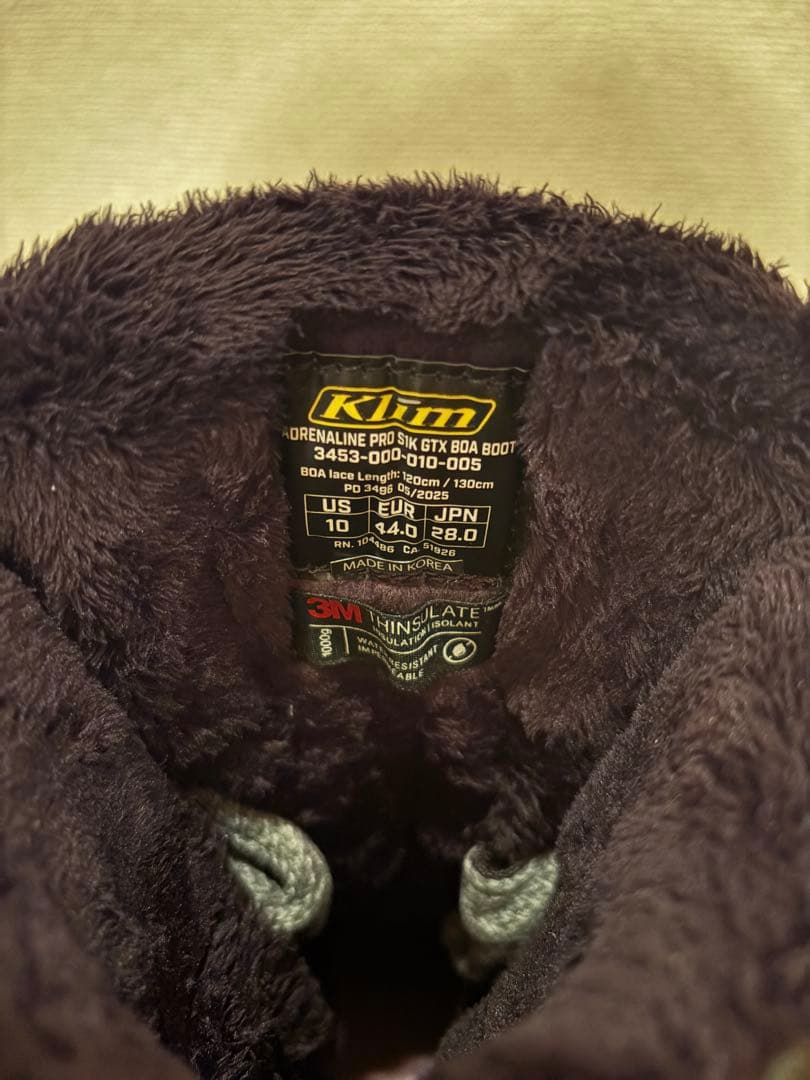 KLIM スノーモービルブーツ　クライム　中綿タイプ