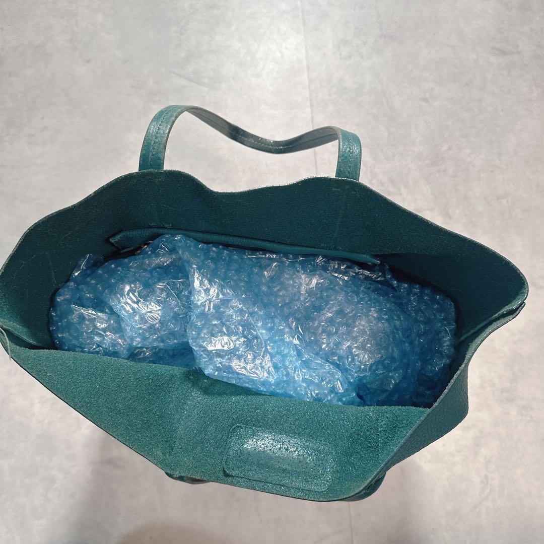 miu miu ミュウミュウ レザー バイカラー トートバッグ 緑 ブラウン