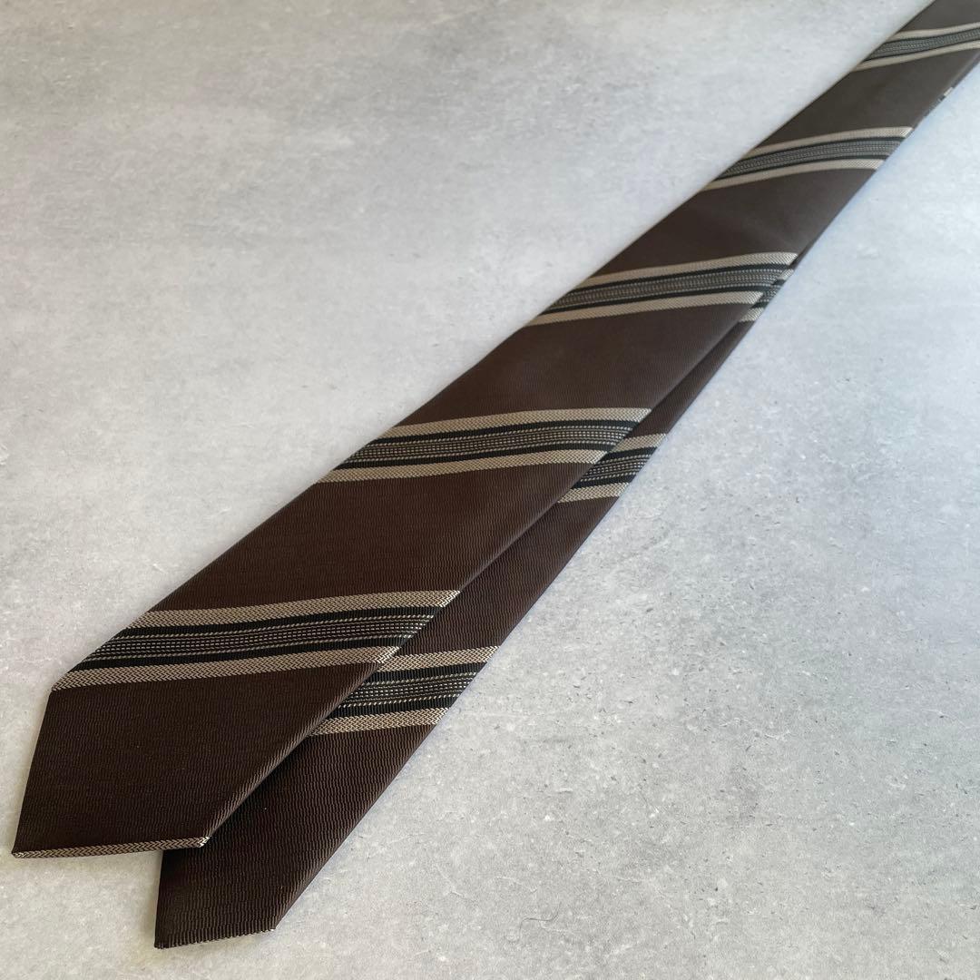 25年秋冬新作Holiday&Brownホリデー&ブラウン　ワイドストライプタイ