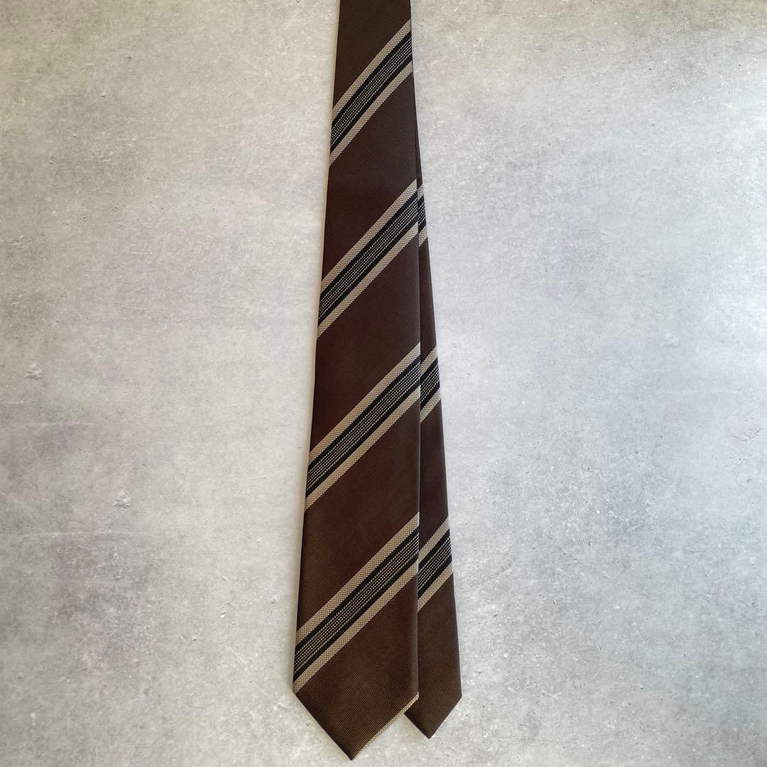 25年秋冬新作Holiday&Brownホリデー&ブラウン　ワイドストライプタイ