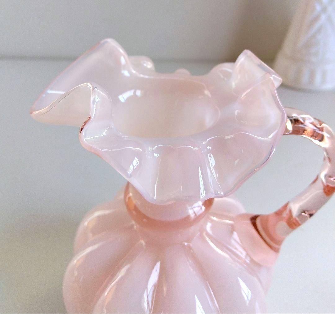 美☆フェントン ピンクフレンチ 花瓶 フリル ピッチャー