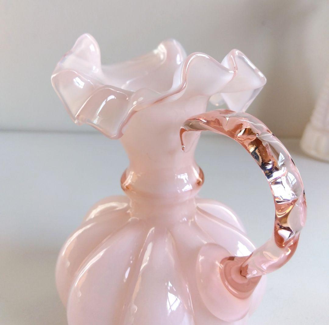 美☆フェントン ピンクフレンチ 花瓶 フリル ピッチャー