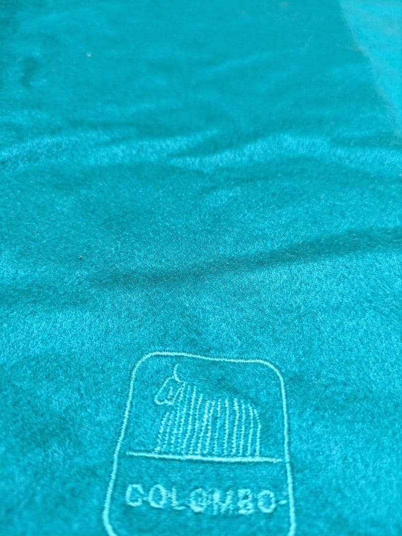 Colombo　カシミヤ100% ストール 185×38 ターコイズブルー 伊製