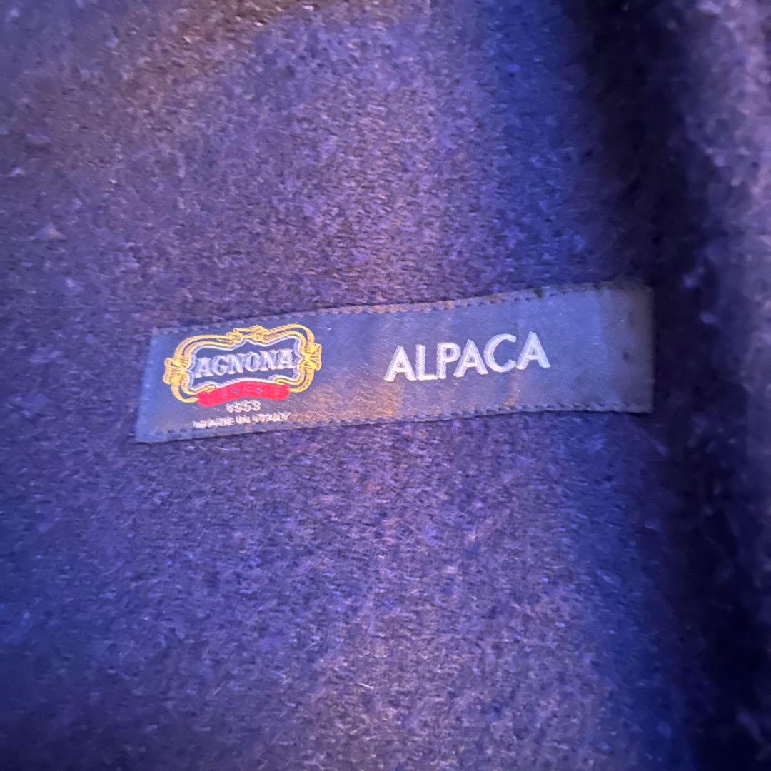 AGNONA アニオナ　ダークネイビー アルパカ65%コート　イタリア製