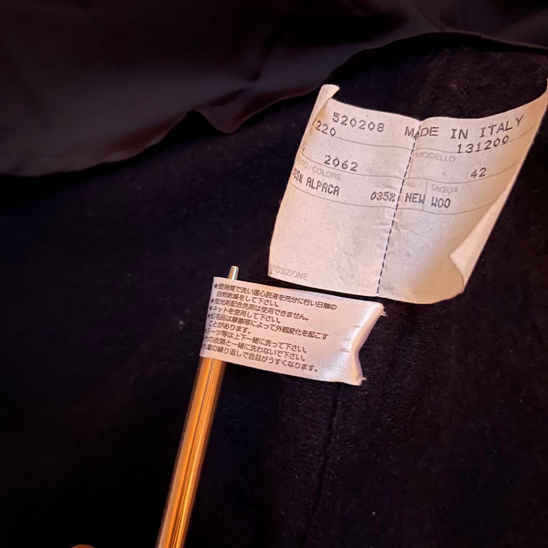 AGNONA アニオナ　ダークネイビー アルパカ65%コート　イタリア製