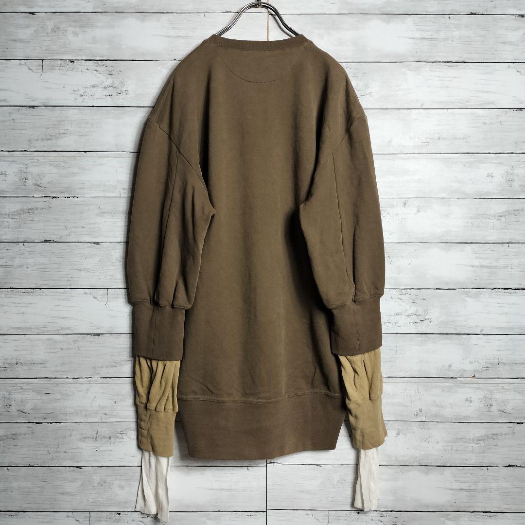 ANN DEMEULEMEESTER 異素材レイヤード スウェット ドッキング