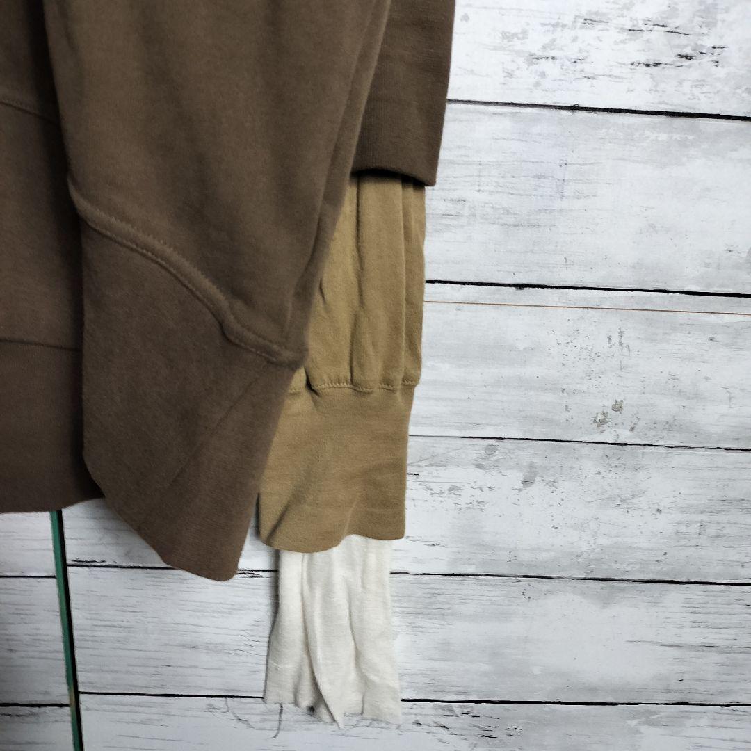 ANN DEMEULEMEESTER 異素材レイヤード スウェット ドッキング