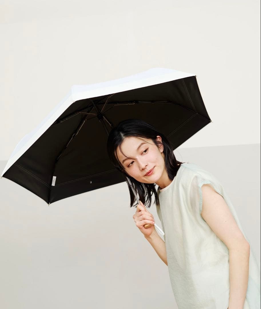 東レ サマーシールド COKAGE+ ３段折りたたみ傘　コカゲ　ライラック×白