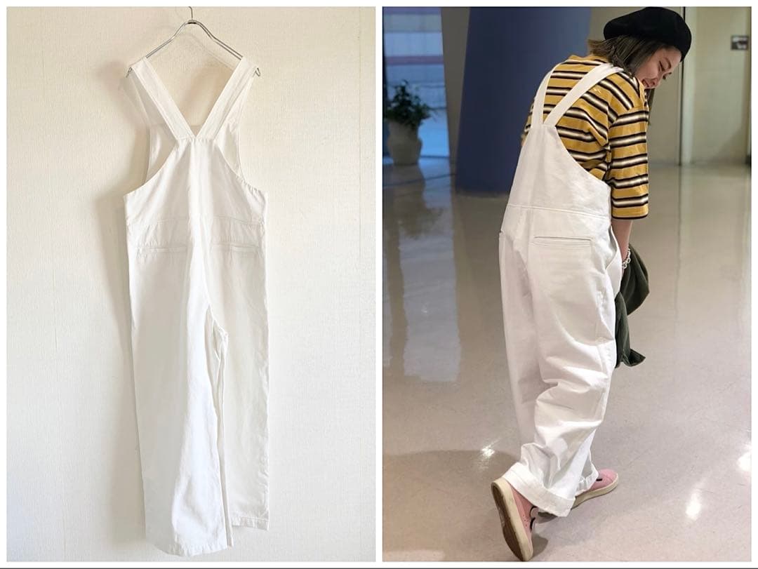 BEAVER別注 グランマママドーター サロペット 白 ホワイト