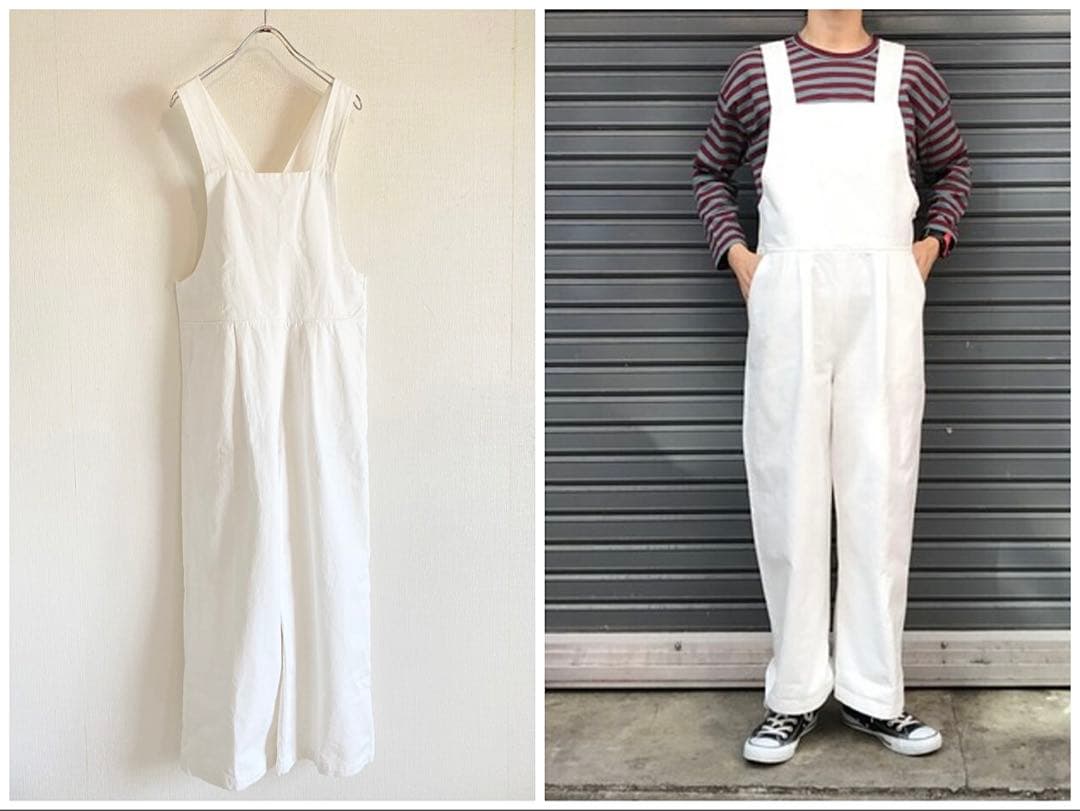 BEAVER別注 グランマママドーター サロペット 白 ホワイト