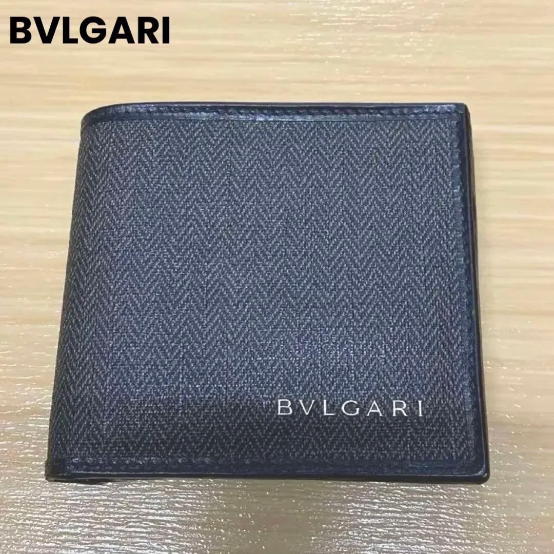 BVLGARI ブルガリ 二つ折り財布 ブラック
