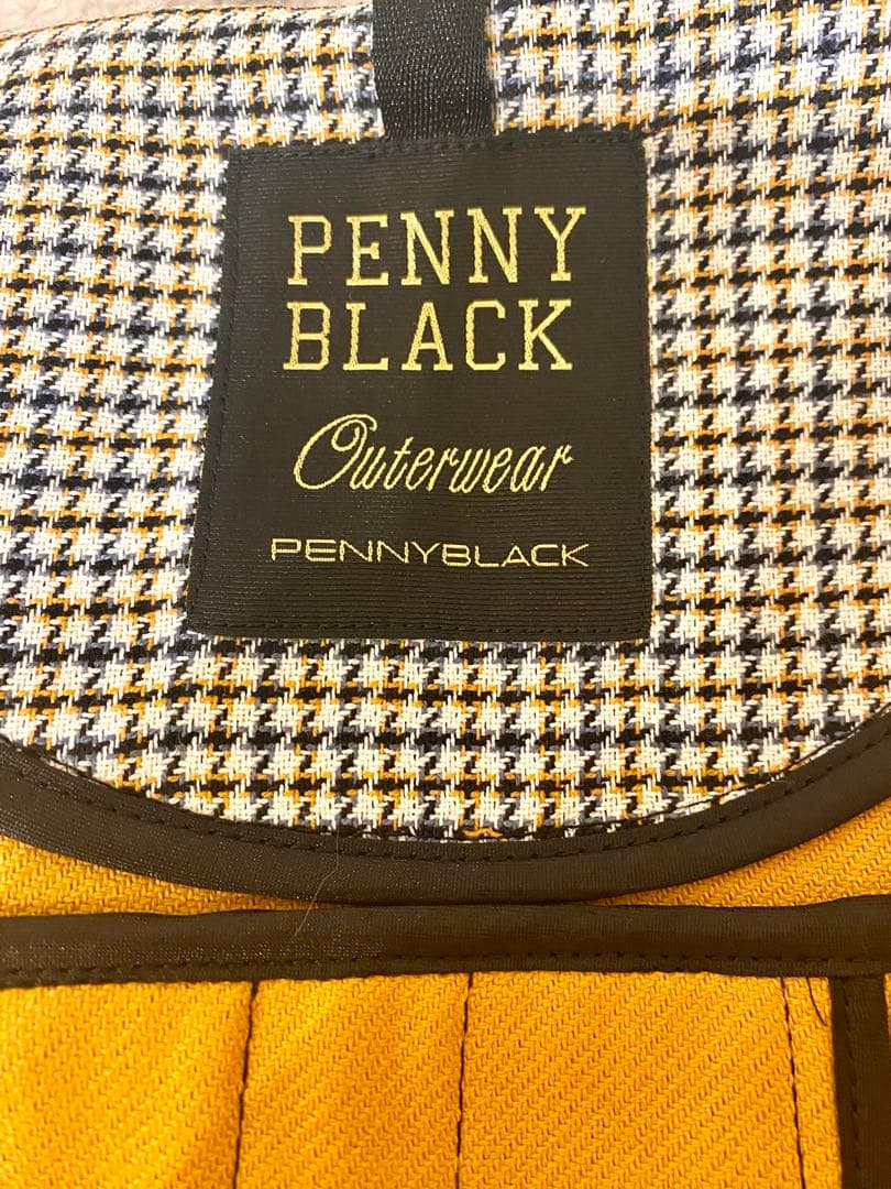 penny black ペニーブラック フーデットコート ポンチョ 千鳥格子