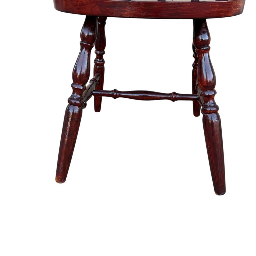 飛騨高山 柏木工 ウィンザーチェア 2脚セット ダイニングチェア ワインレッド①