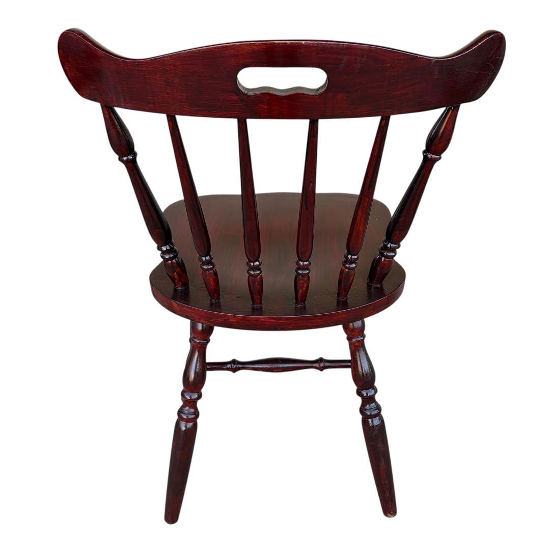 飛騨高山 柏木工 ウィンザーチェア 2脚セット ダイニングチェア ワインレッド①