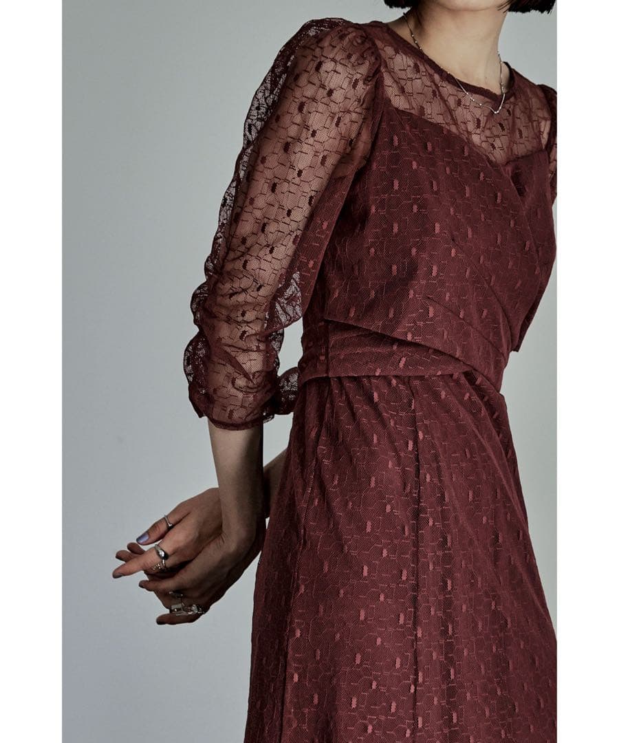 9★新品★ etoll エトル カシュクールデザインフレアドレス　サンプル品