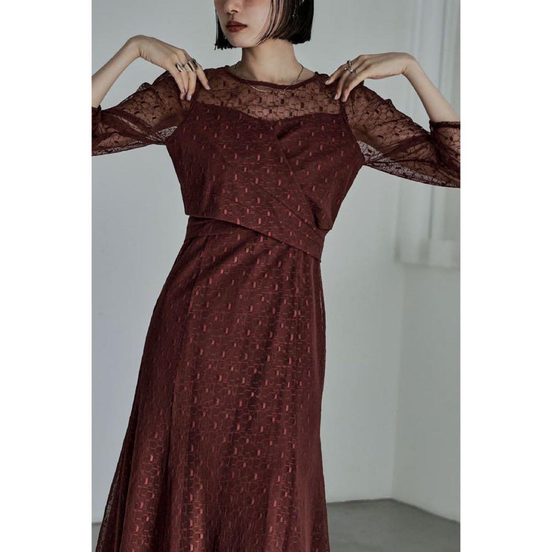 9★新品★ etoll エトル カシュクールデザインフレアドレス　サンプル品