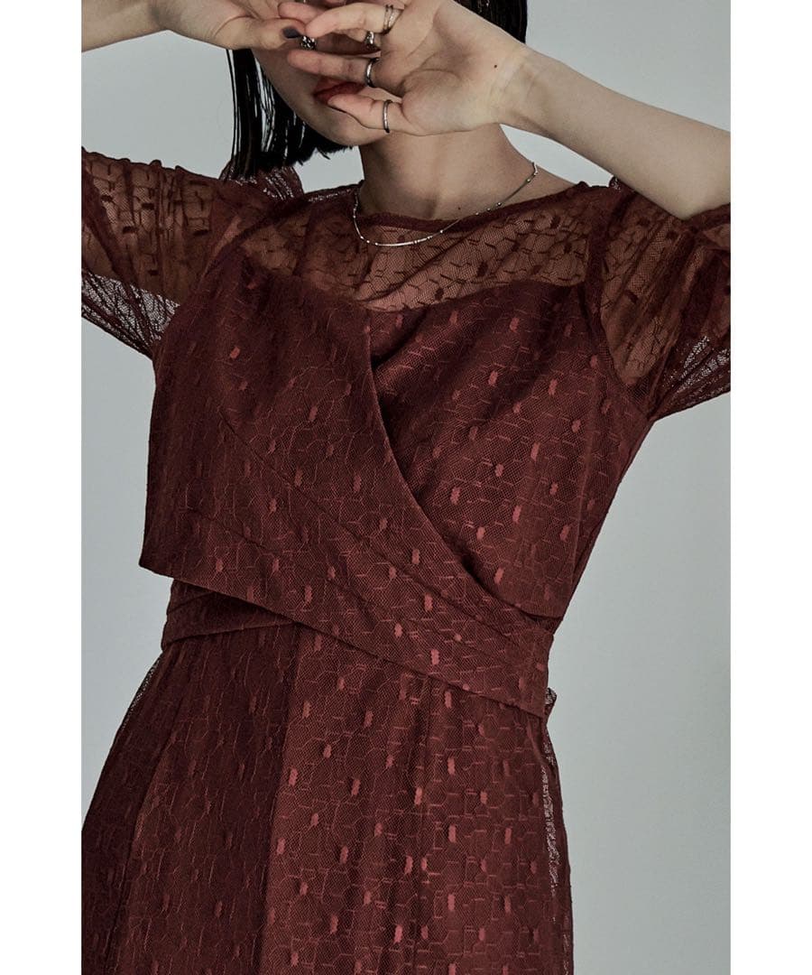 9★新品★ etoll エトル カシュクールデザインフレアドレス　サンプル品