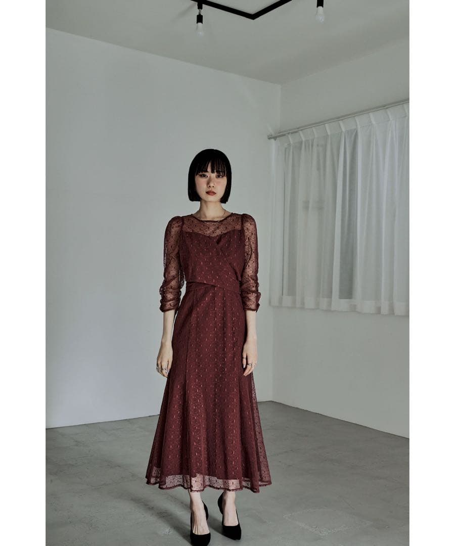 9★新品★ etoll エトル カシュクールデザインフレアドレス　サンプル品