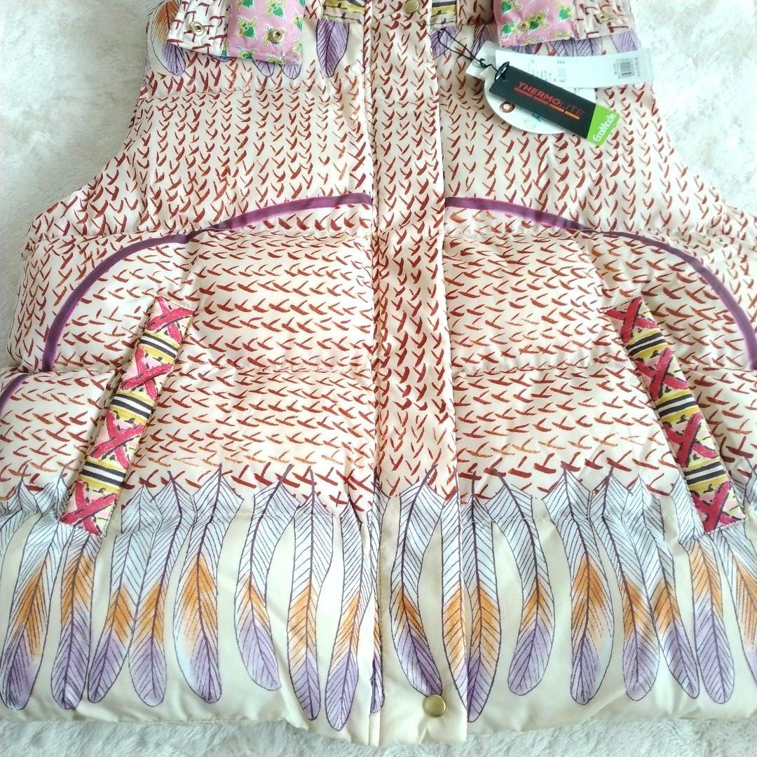 【ツモリチサト ニコアンド コラボ】未使用 タグ付き 中綿 ベスト 総柄