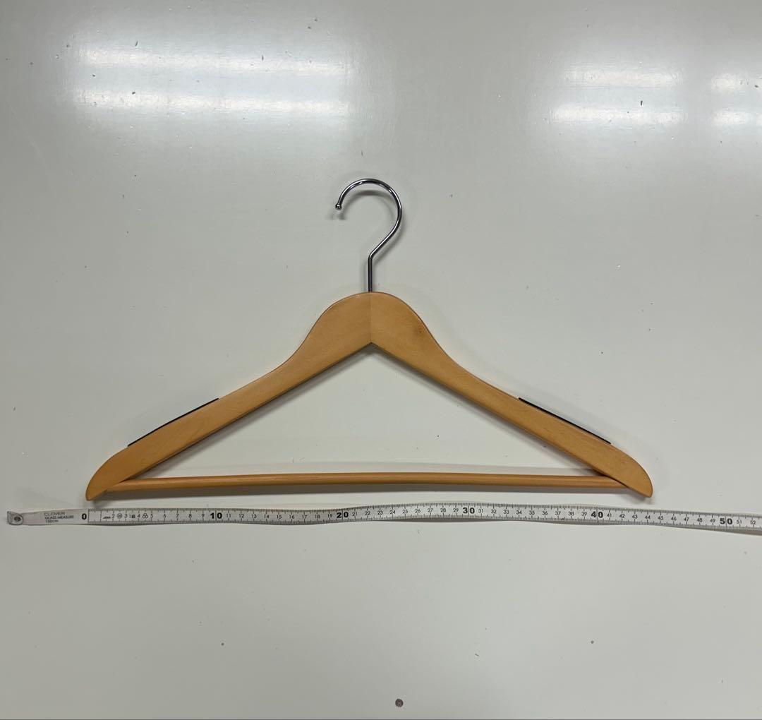 木製衣類滑り止め付きハンガー 88本セット 約43.5cm