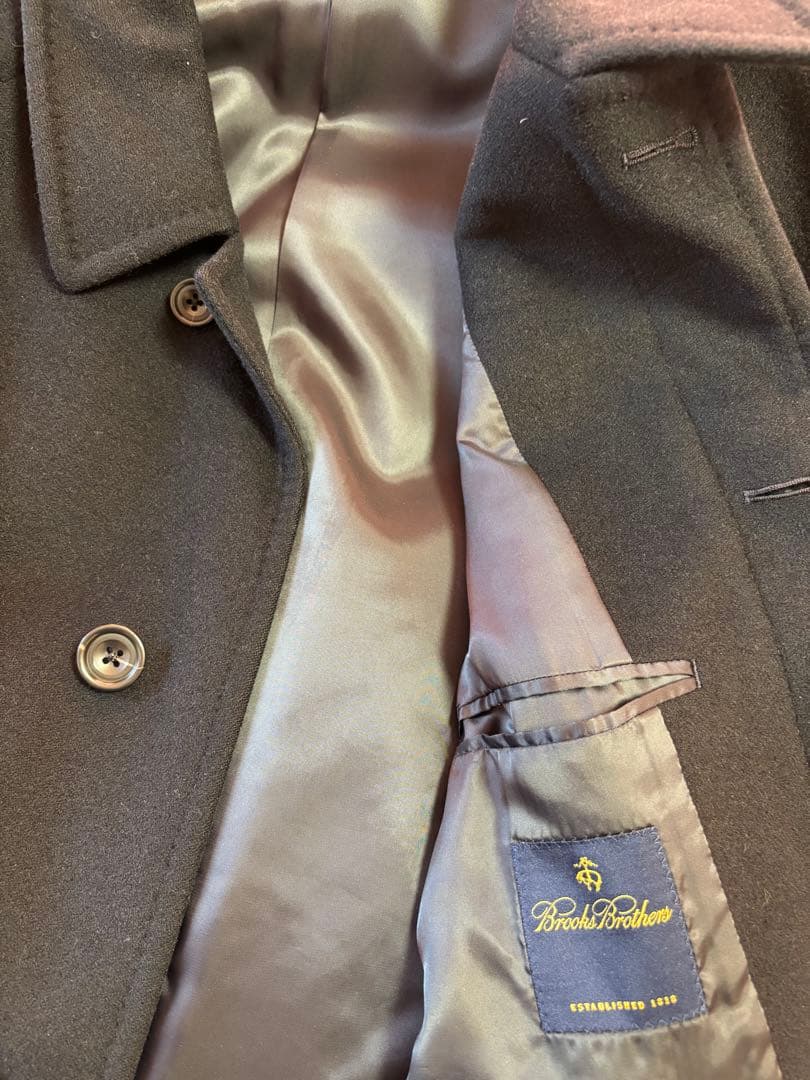 Brooks brothers カシミヤ+ウールのロングコート ネイビー