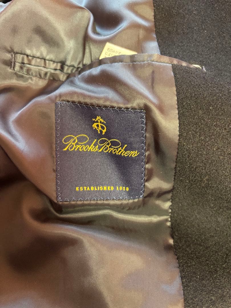 Brooks brothers カシミヤ+ウールのロングコート ネイビー