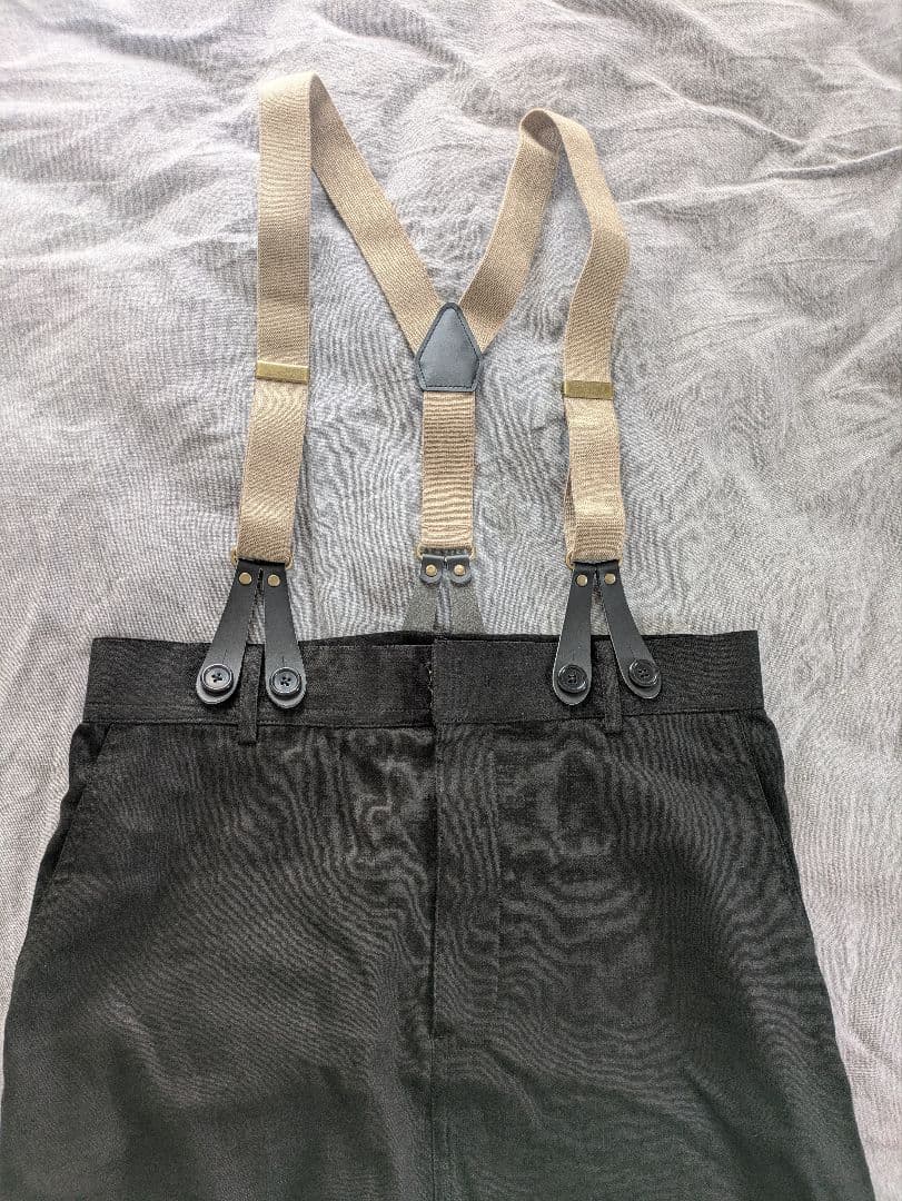 希少★Curensology★カレンソロジー リネンサスペンダースカート