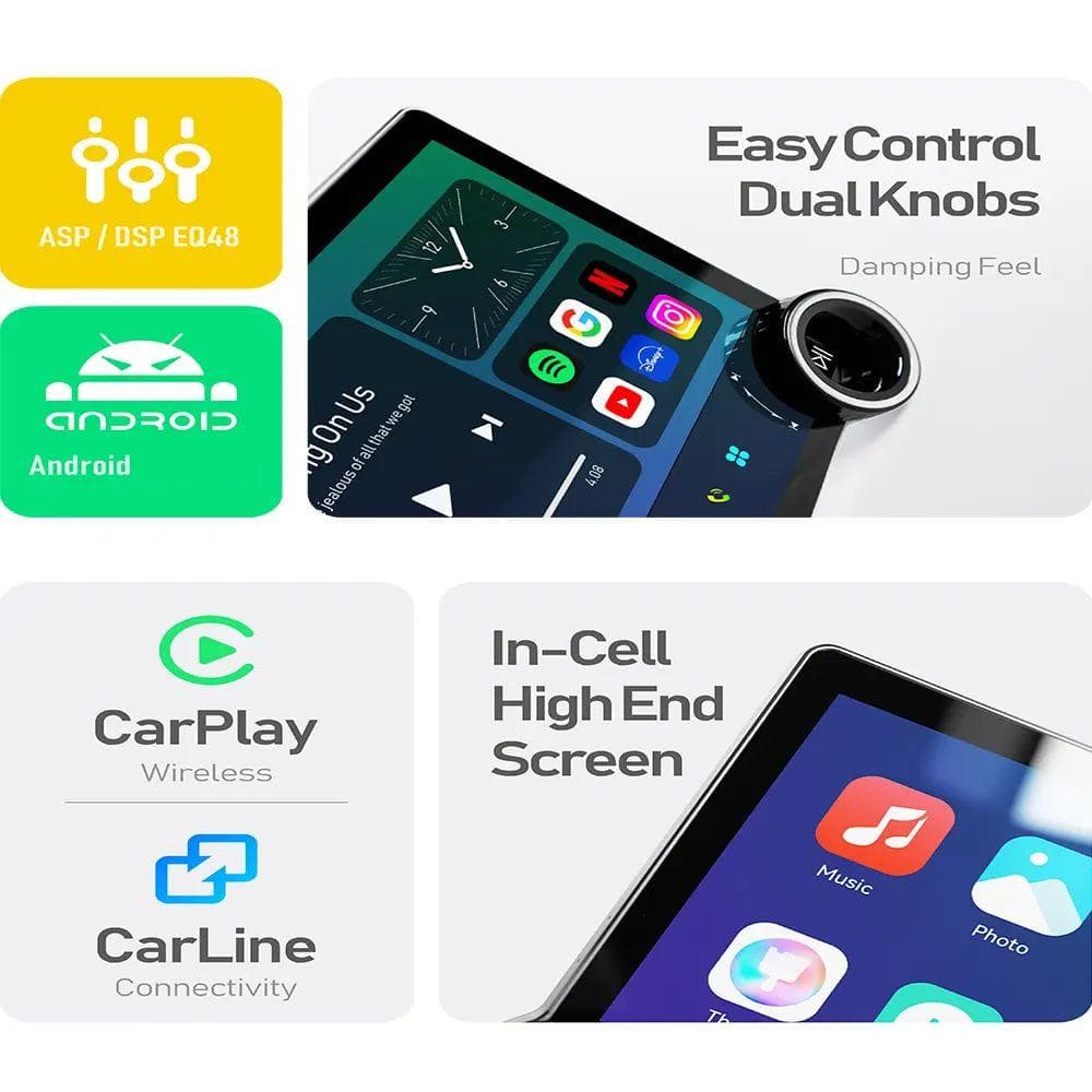 [新春セール!!]ポン付け!エブリイ系DA17 ダブルノブAndroidナビ