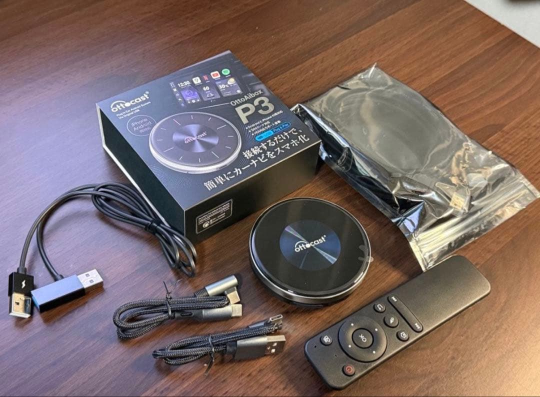 Ottocast P3 カーナビ Bluetoothリモコン・HDMIケーブル付