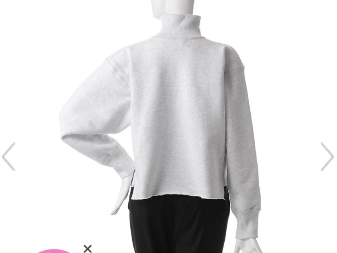 ハーフジップクロップドスウェット サードマガジン