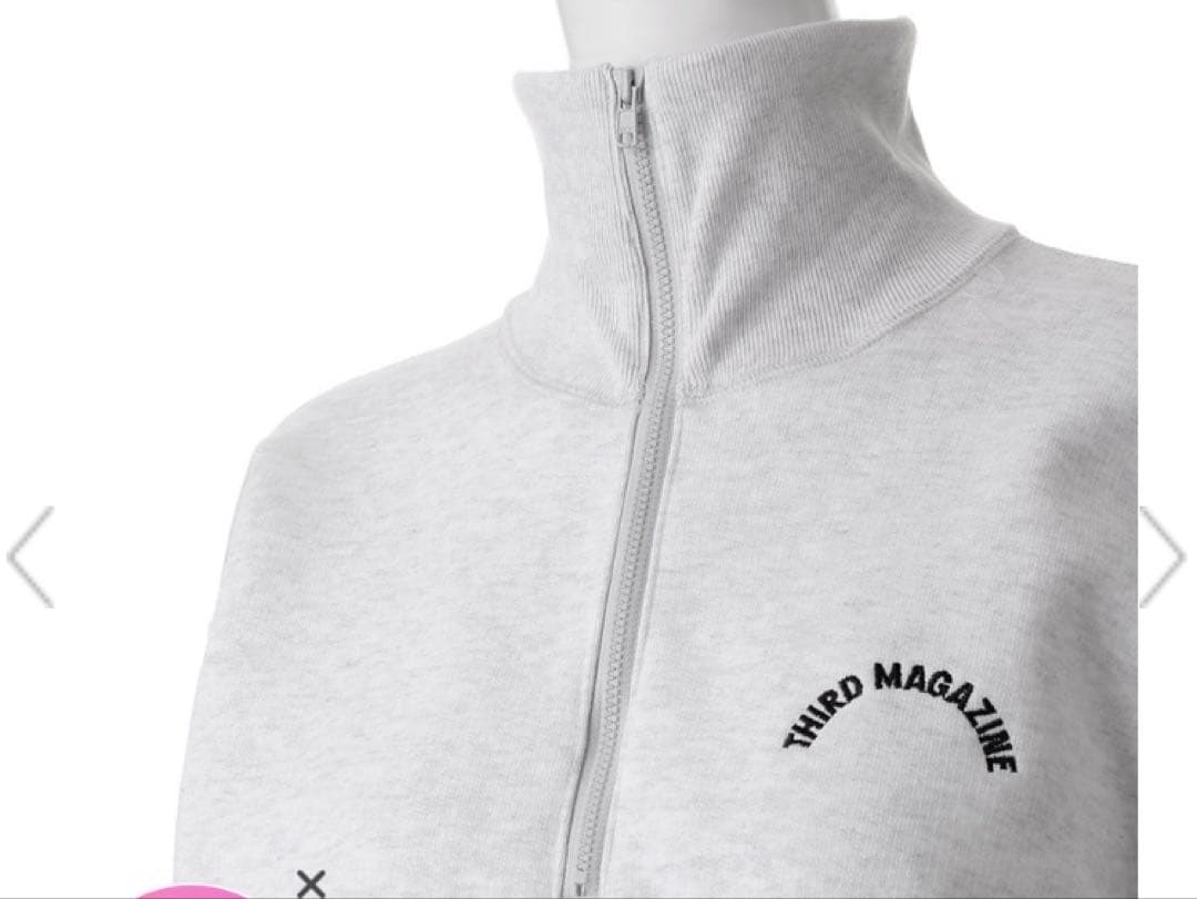 ハーフジップクロップドスウェット サードマガジン