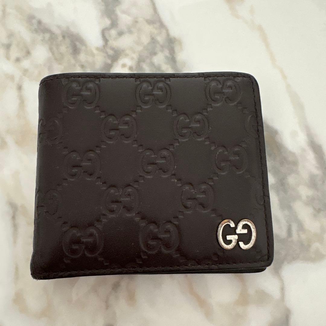 Gucci ブラウンレザー 二つ折り財布