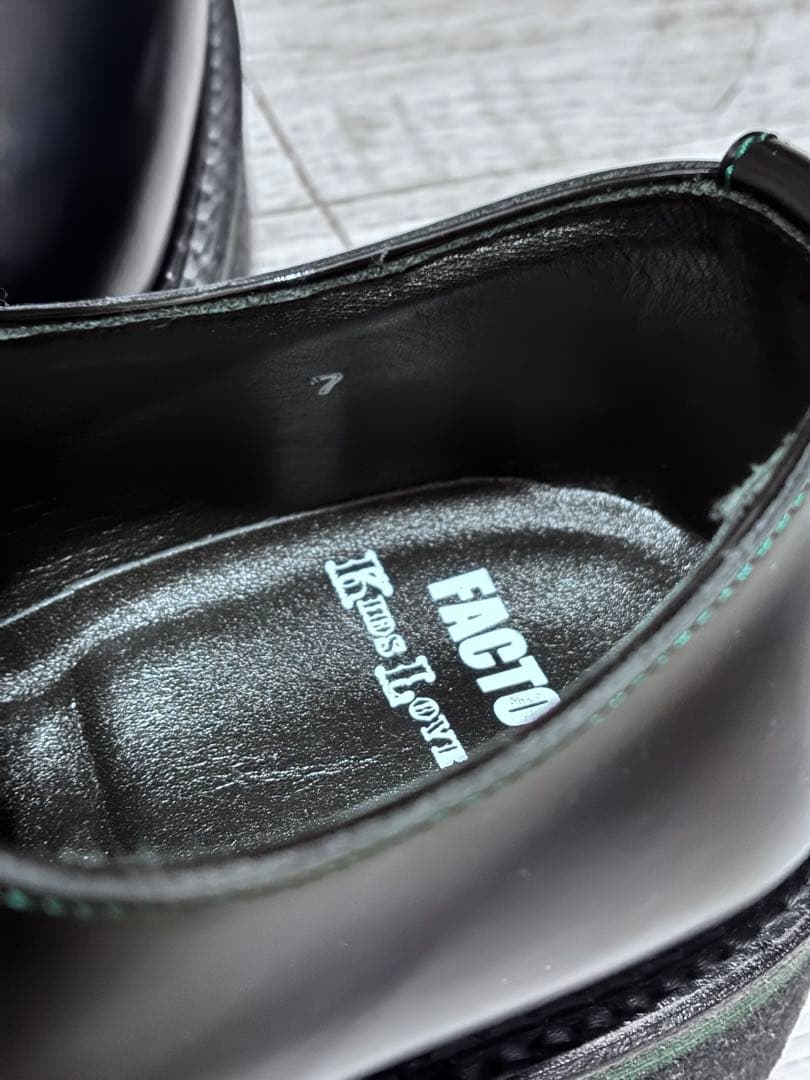 キッズラブゲイト　別注FACTOTUM ダブルモンクストラップ　シューズ　美品