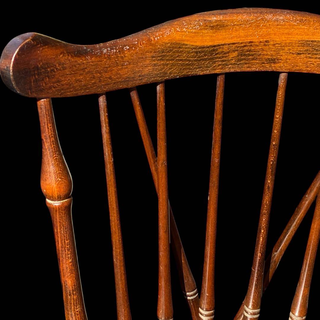 アンティーク 飛騨産業 ウィンザーチェア大 ブナ キツツキ 無垢材