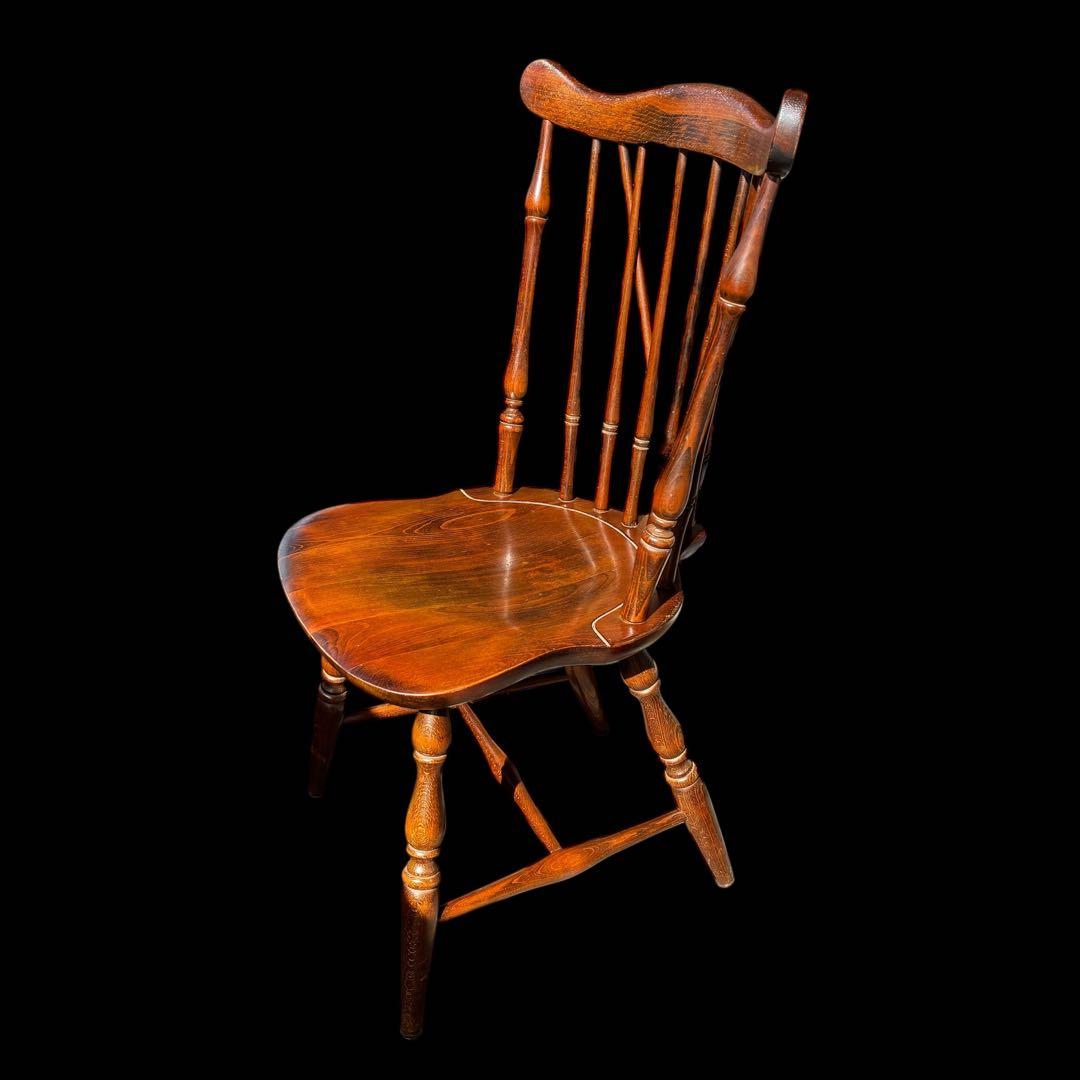 アンティーク 飛騨産業 ウィンザーチェア大 ブナ キツツキ 無垢材