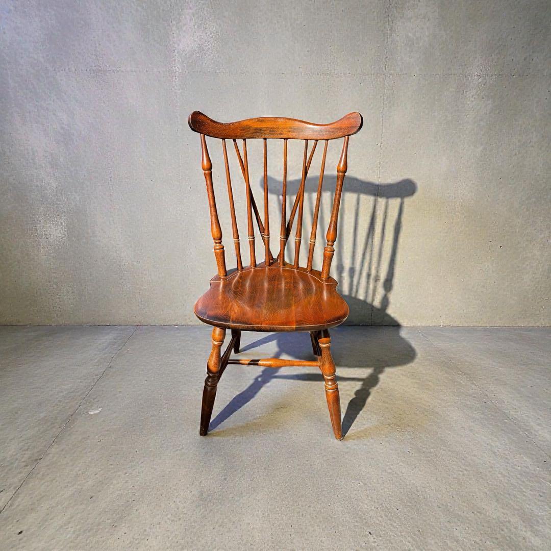 アンティーク 飛騨産業 ウィンザーチェア大 ブナ キツツキ 無垢材