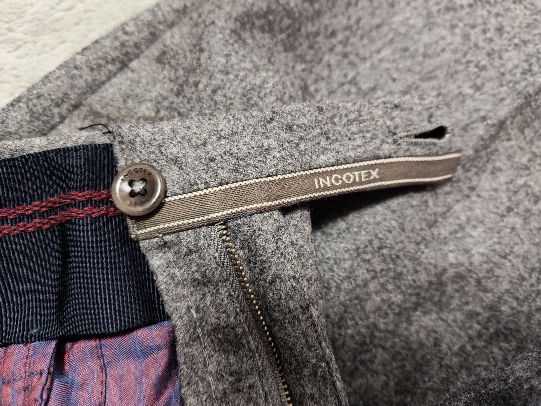 INCOTEX SUPER100's ウール スリムフィット スラックス 44