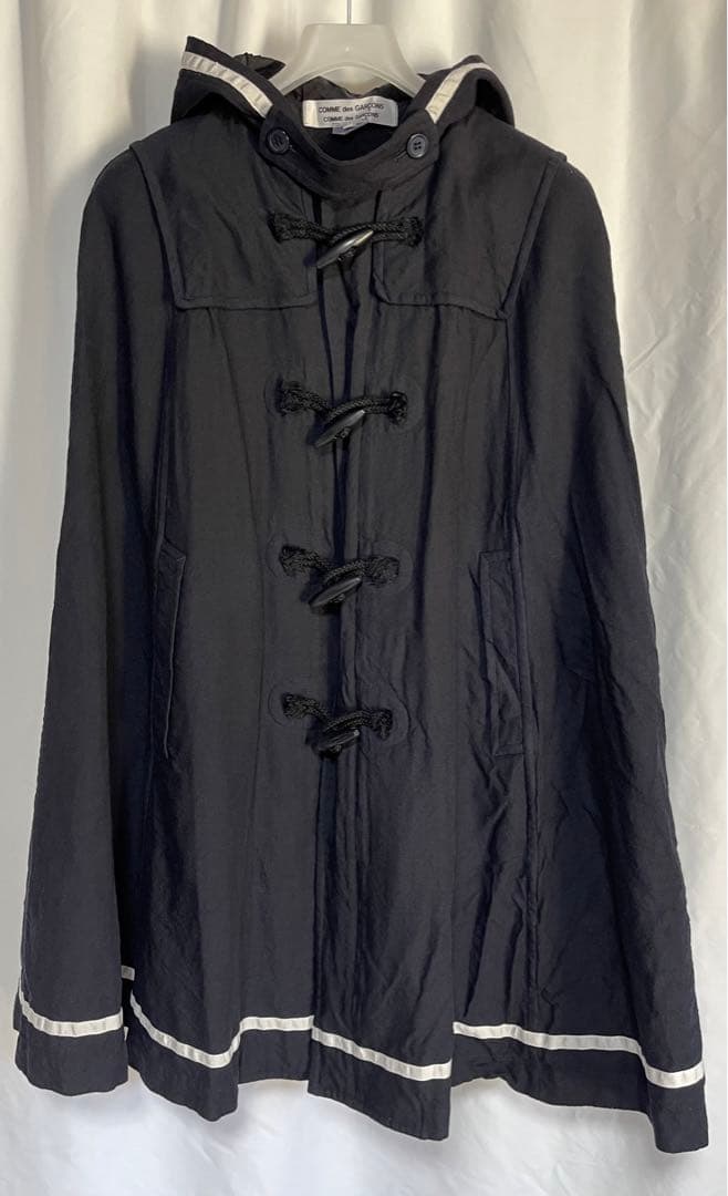 コムデギャルソンコムデギャルソン　ポリ縮　セーラーダッフルポンチョ