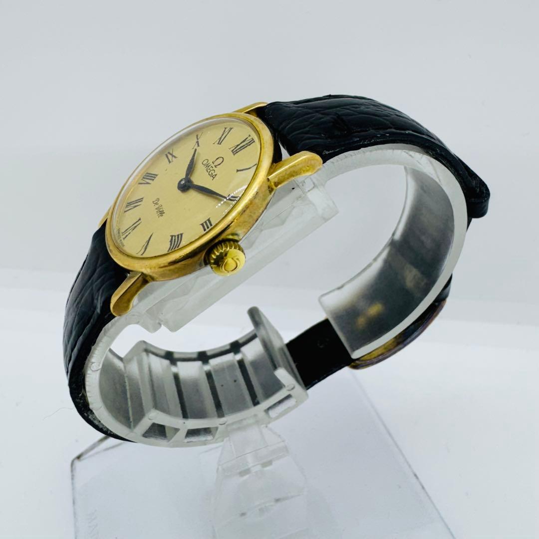 ✨OMEGA✨オメガ✨デビル✨ゴールド文字盤✨レディース✨手巻き✨腕時計✨