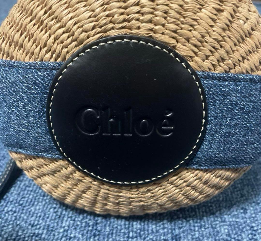 【専用】Chloé クロエ　かごバッグ　デニム　レアカラー