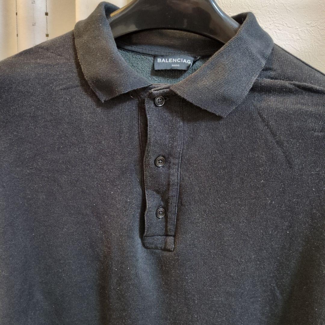 BALENCIAGA バレンシアガ ポロシャツ 長袖 PARIS レトロ