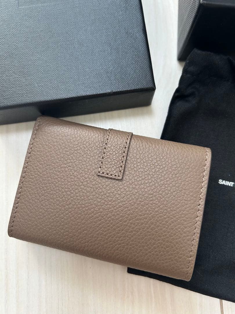 【新品未使用】SAINT LAURENT ブラウンベージュキーケース