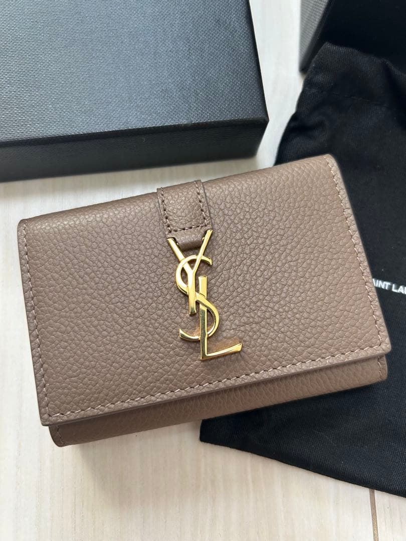 【新品未使用】SAINT LAURENT ブラウンベージュキーケース